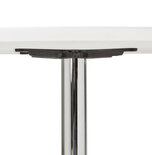 Maysun - Design Eettafel - BO Wit-Chroom  Ø 120 CM