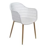 Outdoor Living - Stoel Noville wit - Set van 4 stuks