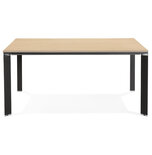 Bureau-Vergadertafel EFYRA Naturel-Zwart 160x160cm