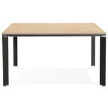 Bureau-Vergadertafel EFYRA Naturel-Zwart 140x140cm