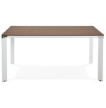 Bureau-Vergadertafel EFYRA Walnoot-Wit 160x160cm