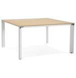 Bureau-Vergadertafel EFYRA Naturel-Wit 140x140cm