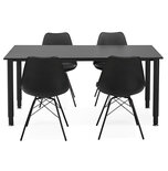 Bureau-Vergadertafel BURO Zwart-Zwart 160x80cm