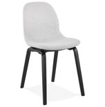 Eetkamerstoel CAPRI Lichtgrijs-Zwart