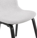 Eetkamerstoel CAPRI Lichtgrijs-Zwart