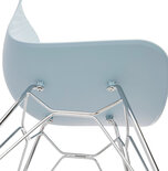 Eetkamerstoel FIFI Blauw-Chroom