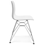 Eetkamerstoel FIFI Wit-Chroom
