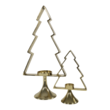Outdoor Living - Kerstboom Aurum met windlicht alu goud 30cm