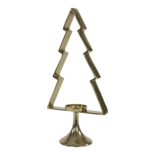 Outdoor Living - Kerstboom Aurum met windlicht alu goud 50cm