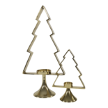 Outdoor Living - Kerstboom Aurum met windlicht alu goud 50cm