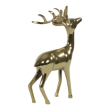 Outdoor Living - Figuur staand Hert alu goud 28x13x41cm