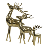 Outdoor Living - Figuur staand Hert alu goud 28x13x41cm