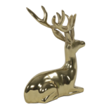 Outdoor Living - Figuur liggend Hert alu goud 18x13x23cm