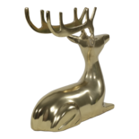 Outdoor Living - Figuur liggend Hert alu goud 25x10x25cm