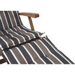 Outdoor Living - Tuinkussen deckchair streep grijs/bruin