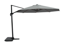 Outdoor Living - Zweefparasol Virgo grijs zonder volant Ø3,5mtr