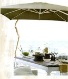 Outdoor Living - Zweefparasol Virgo sand zonder volant 3x3mtr