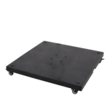 Outdoor Living - Granietplaat Polish op 4 wielen, 90kg zwart, afstand gaten d