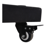 Outdoor Living - Granietplaat Polish op 4 wielen, 90kg zwart, afstand gaten d