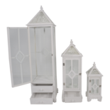 Windlicht Denmark hout (set van 3)