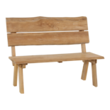 Outdoor Living - Bank teak boomstam 130cm