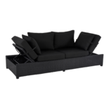 Outdoor Living - Loungebank Roma Black 210x80x66cm