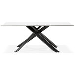 Maysun - Design Eettafel - VIVIAN Wit - Zwart 180x90cm