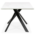 Maysun - Design Eettafel - VIVIAN Wit - Zwart 180x90cm