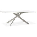 Maysun - Design Eettafel - VIVIAN Wit - Geborsteld 180x90cm