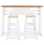 Maysun - Bartafel - MALIN Bruin - Wit 60x150x105,5cm