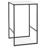 Maysun - Bartafel - MILES Wit - Zwart 60x60x102cm