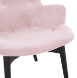 Maysun - Design Fauteuil - MELODIE Roze - Zwart