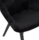 Maysun - Design Fauteuil - MELODIE Zwart - Zwart