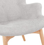 Maysun - Design Fauteuil - YOSHA Grijs - Naturel