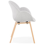 Maysun - Design Stoel - ELENA Lichtgrijs - Naturel