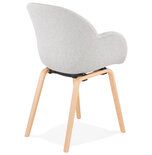 Maysun - Design Stoel - ELENA Lichtgrijs - Naturel