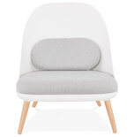 Maysun - Design Fauteuil - KAJAL Wit - Lichtgrijs