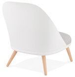 Maysun - Design Fauteuil - KAJAL Wit - Lichtgrijs