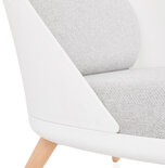 Maysun - Design Fauteuil - KAJAL Wit - Lichtgrijs