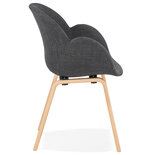 Maysun - Design Stoel - ELENA Donkergrijs - Naturel