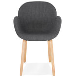 Maysun - Design Stoel - ELENA Donkergrijs - Naturel