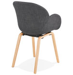 Maysun - Design Stoel - ELENA Donkergrijs - Naturel