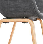 Maysun - Design Stoel - ELENA Donkergrijs - Naturel