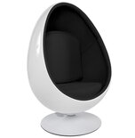 Maysun - Design Fauteuil - UFO Wit - Zwart