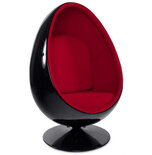 Maysun - Design Fauteuil - UFO Zwart - Rood