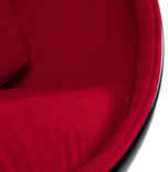 Maysun - Design Fauteuil - UFO Zwart - Rood