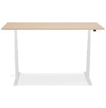 Maysun - Elektrisch Zit-Sta Bureau - DUNCAN Naturel - Wit 160x80cm