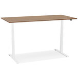 Maysun - Elektrisch Zit-Sta Bureau - DUNCAN Walnoot - Wit 160x80cm