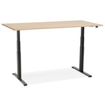 Maysun - Elektrisch Zit-Sta Bureau - DUNCAN Naturel - Zwart 160x80cm