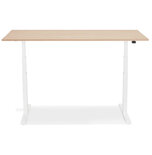 Maysun - Elektrisch Zit-Sta Bureau - DUNCAN Naturel - Wit 140x70cm